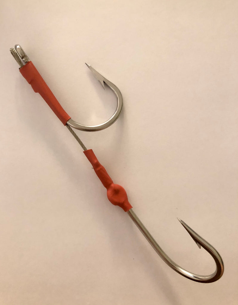 doubke fishing hooks stainless steel Double hook rigs (5/0